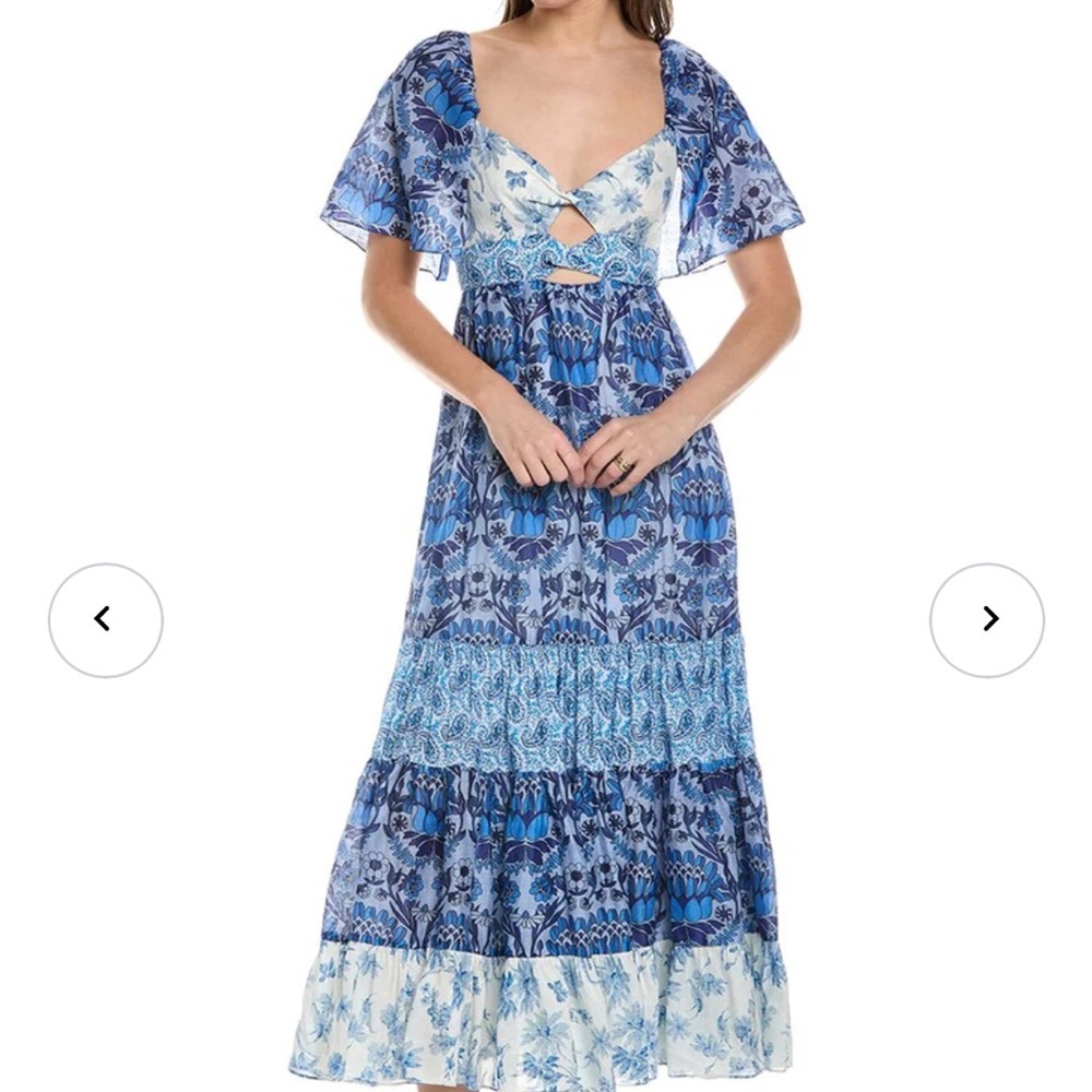 Sandro Blue Floral Maxi Dress
